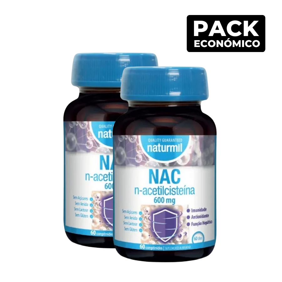 Naturmil NAC N-Acetylcysteine 600mg Tablets 2x60
