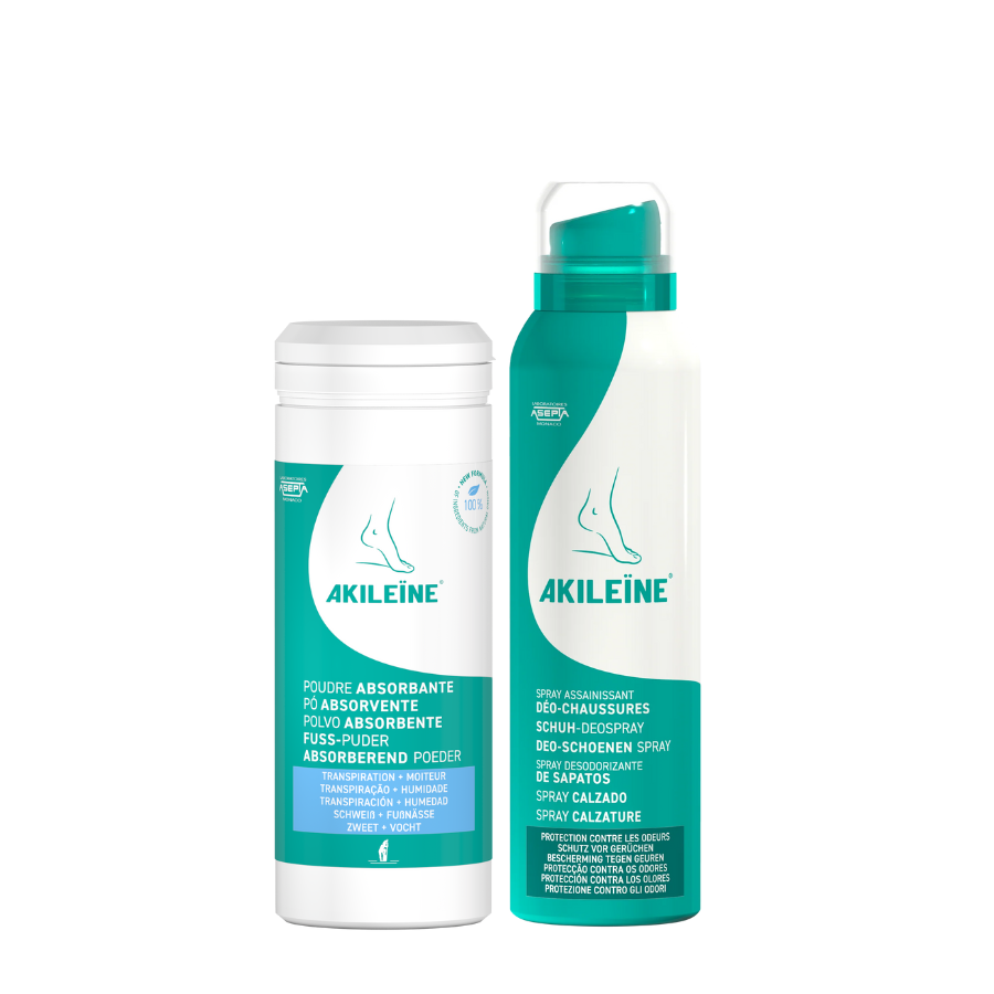 Akileine Perspiration Powder 75g + Shoe Spray 150ml