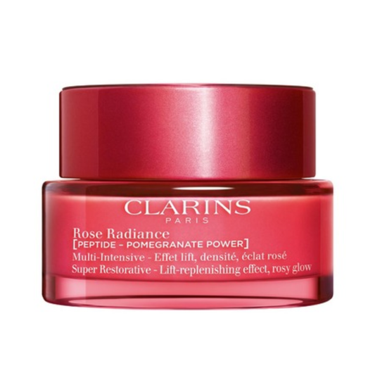 Crema facial multiintensiva con luminosidad de rosas de Clarins, 50 ml